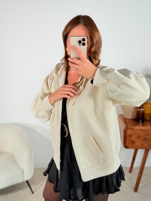 Sweat à capuche paillettes - NOUVEAU