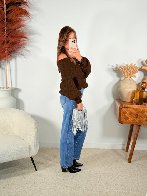 Jean paillettes - COUPE DROITE