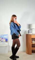 Veste en jean broderie - premium