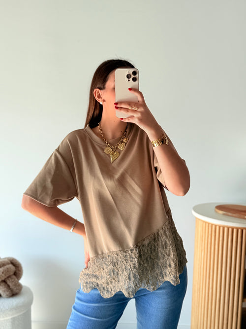 Tee-shirt dentelle - nouveau