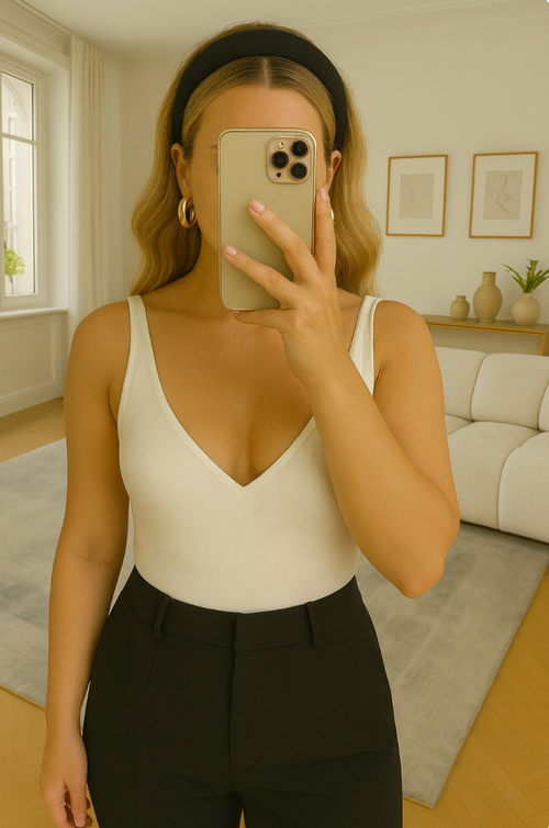 BODY COTELÉ DECOLETÉE  - COULEUR AU CHOIX