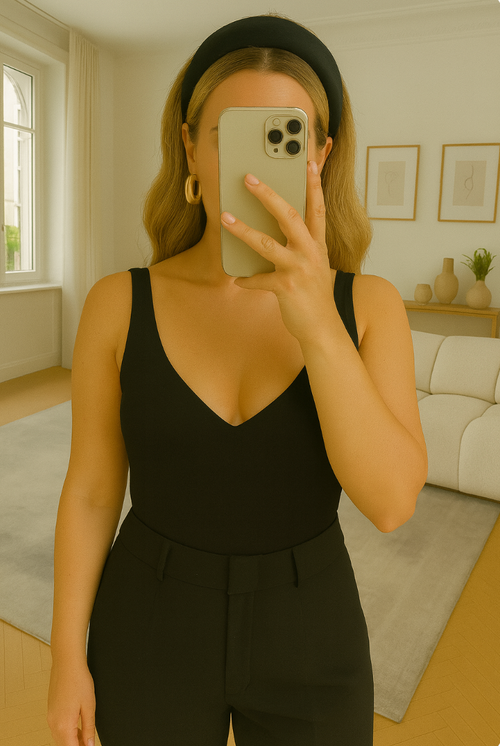 BODY COTELÉ DECOLETÉE  - COULEUR AU CHOIX