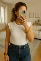 BODY COTELÉ MANCHE COURTE  - COULEUR AU CHOIX