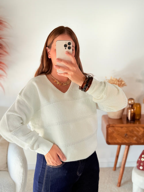 PULL COL V - NOUVEAU
