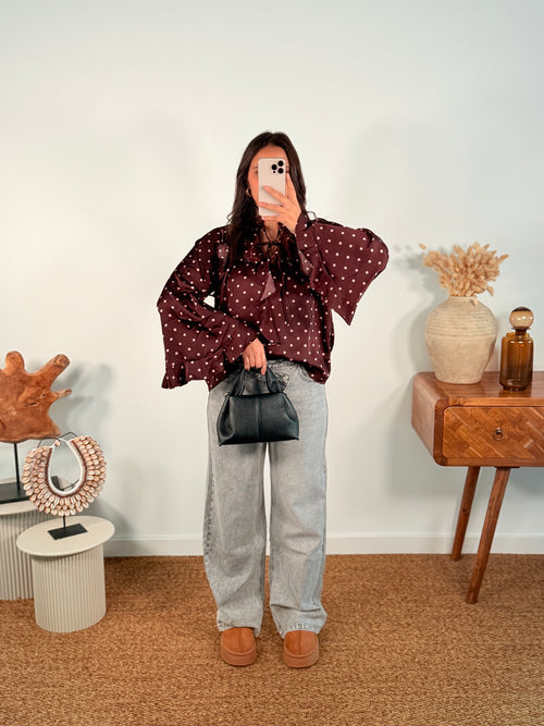 BLOUSE POIS  - NOUVEAU