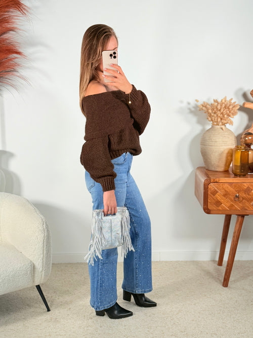 Jean paillettes - COUPE DROITE