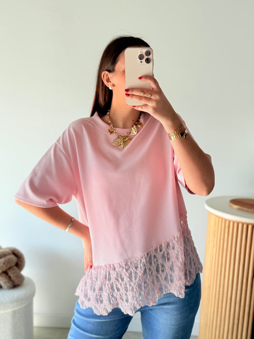 Tee-shirt dentelle - nouveau